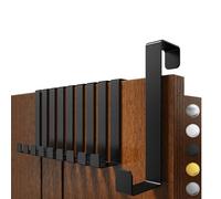 4smile Ganci per porta da appendere, set da 10 pezzi, colore nero, solidi ganci per porta per tutta la casa, ganci flessibili da appendere, ganci per porta resistenti, appendiabiti universale