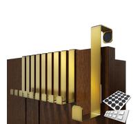 4smile Ganci per porta da appendere, set da 10 pezzi, colore oro, in acciaio inox, per tutta la casa, ganci flessibili da appendere, ganci per porta, appendiabiti universale