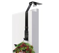 4smile Gancio per porta - Nero per esterni e interni - Supporto universale per corone decorative - Sostegno flessibile per varco per ghirlande e addobbi