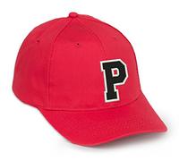 4sold Alfabeto in Cotone Casual A-Z Cappellini Rossi Black Letter Snap Cappello Posteriore Hat Unisex Ragazzi Ragazze o Uomo cap Berretto da Baseball Red Hat Bambini cap Alfabeto A-Z (Rosso P, Uomo)