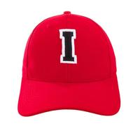4sold Alfabeto in Cotone Casual A-Z Cappellini Rossi Black Letter Snap Cappello Posteriore Hat Unisex Ragazzi Ragazze o Uomo cap Berretto da Baseball Red Hat Bambini cap Alfabeto A-Z (Rosso I, Bimbo)
