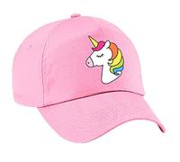 4sold Cappellino da baseball con unicorno arcobaleno per bambini cappello estivo scuola bambini cappelli sportivi ragazza baseball regolabile, rosa, Taglia Unica