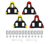 4stitudini Shimano SPD e SPD SL Compatibile Clamp a pedale ad alta prestazione con design anti-slip per bici da corsa, MTB e ciclismo indoor (rosso/giallo)