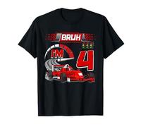 4th Birthday Bruh Racing Car Party Outfit 4 Year Old Boys Maglietta