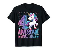 4th Birthday Unicorn Outfit for 4 Year Old Girls Since 2022 Maglietta