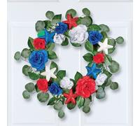 4th Di Luglio Patriottico Glitterata Rosa Casa Porta Welcome Ghirlanda