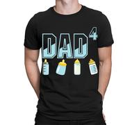 4th Fourth Time Dad Fathers Day Proud Daddy Gift Funny Mens T-Shirt Top #TA-89