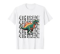4th Grade Dinosaur T Rex Back to School for Kids Boys Girls Maglietta