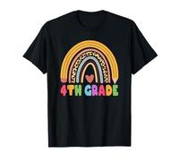 4th Grade Teacher Student Boho Rainbow Back To School Maglietta
