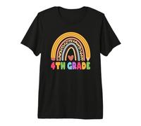 4th Grade Teacher Student Boho Rainbow Back To School Maglietta Premium