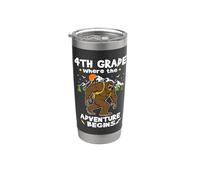 4th Grade Where The Adventure Begins Back To School Bigfoot Bicchiere termico in acciaio inox doppia parete