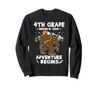 4th Grade Where The Adventure Begins Back To School Bigfoot Felpa