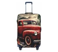 4th Of July - Copertura per bagagli per valigie con motivo patriottico vecchio camion rosso approvato TSA, copertura elastica antigraffio per bagagli da viaggio, lavabile, adatta per bagagli da 46 a