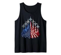 4th of July Fighter Jet US Flag American Military Planes Canotta