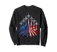 4th of July Fighter Jet US Flag American Military Planes Felpa