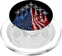 4th of July Fighter Jet US Flag American Military Planes PopSockets PopGrip per MagSafe