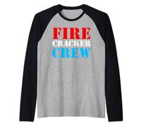 4th of July Firecracker Crew Kids Maglia con Maniche Raglan