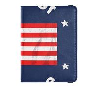 4th Of July Independence Day Land Of Free Red American Flag Portafoglio da viaggio in pelle da donna porta passaporto per viaggio Portafoglio Combo Porta passaporto Custodia per le donne Ultra Sottile