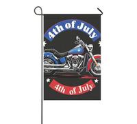 4th Of July Independence Day Nero locomotiva bandiere navy banner esterno per esterno per la decorazione esterna 12x18 pollici double sided