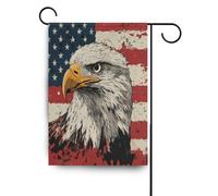 4th Of July Independence Day White Bird Holiday Garden flags for outside Thanksgiving banner for Patio decoration 28x40 double sided