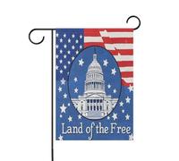 4th Of July Independence Day White House Land Of Free bandiere da giardino all'aperto felice anno nuovo banner per la decorazione esterna 12x18 double sided