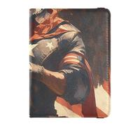 4th Of July Independence Day White Warrior Bird Custodia per passaporto in pelle per documenti di viaggio Organizer Protector carino passaporto libro per gli uomini leggero, 4 luglio Giorno