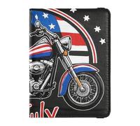 4th Of July Independence Dayblack Locomotiva Portafoglio in pelle passaporto e carta vaccino Combo per viaggi Documenti di viaggio Organizer Protector Custodia passaporto Documenti di viaggio