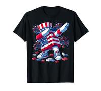 4th of July Master Builder USA Flag Patriotic Kids Boys Men Maglietta