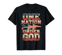 4th of July One Nation Under God Patriotic USA Pride Maglietta