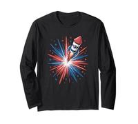 4th of July Summer Patriotic American Flag Holiday Party Maglia a Manica