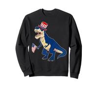 4th of July T Rex Dinosaur American Flag Patriotic Felpa