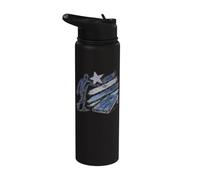 4th Of July USA flag Cornhole Stainless Steel Insulated Water Bottle