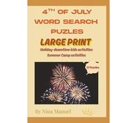 4th of July Word Search Puzzles: Fun activity for kids this summer! Great for summer camps, screen downtime, small gatherings