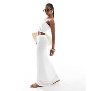 4th & Reckless - Gonna da mare lunga in maglia bianca in coordinato-Bianco 46