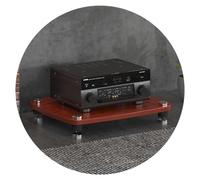 4TierAudio Cabinet StandRecord Player Rack con piedini ammortizzanti Amplificatore di Potenza Mensola Finitura Legno 60x48x76cmPerfetto per Audiofili e Amanti della Musica