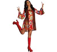 4U-Onlinehandel PartyXPeople Flower Power Hippie Costume da Donna Carnevale 13919 - Taglia 46