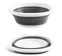 4UBonLife Bacinella Pieghevole, Catino Pieghevole Multiuso Lavabo Portatile Silicone, Ciotola Piatti Rotonda, Vaschetta Salvaspazio Portatile Catino Bucato per Campeggio, 5L