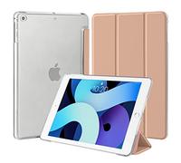 4UBonLife Custodia per iPad 6a /5a Generazione 9,7 Pollici 2018/2017, per iPad Air 1 2013/Air 2 2014 Cover Protettiva Rigida, Sottile e Leggera con Traslucida Posteriore Opaca Cover, Oro Rosa