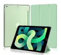 4UBonLife Custodia per iPad 9a/8a/7a Generazione 10,2 Pollici 2021/2020/2019, Cover Protettiva Rigida, Copertina Sottile e Leggero con Retro Traslucido per iPad 7/8/9 Gen, Verde Menta