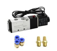4V110-06 1/8 Aria Elettrovalvola Valvola pneumat 5 Vie Porta 2 Posizione Gas Pneumatico Elettrico Valvole Magnetiche DC12V 24V 110V 220V(4V110-06 Wire-PC6-01,AC110)