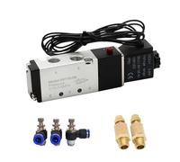 4V110-06 1/8 Aria Elettrovalvola Valvola pneumat 5 Vie Porta 2 Posizione Gas Pneumatico Elettrico Valvole Magnetiche DC12V 24V 110V 220V(4V110-06 Wire-SL6-01,AC220)