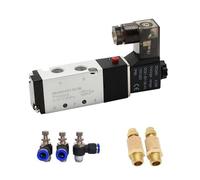 4V110-06 1/8 Aria Elettrovalvola Valvola pneumat 5 Vie Porta 2 Posizione Gas Pneumatico Elettrico Valvole Magnetiche DC12V 24V 110V 220V(4V110-06 w SL8-01,AC110)