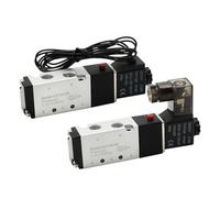 4V110-06 1/8 Aria Elettrovalvola Valvola Pneumat 5 Vie Porta 2 Posizione Gas Pneumatico Elettrico Valvole Magnetiche DC12V 24V 110V 220V 1 Pz(4v110-06 Wire-pc8-01,AC110)