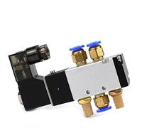 4V110-06 1/8 Aria Elettrovalvole PNEUMAT VALV 5 Vie Porta 2 Posizione Gas Pneumatico Elettrico Valvole Magnetiche DC12V 24V 110V 220V 1 Pz(Wire w SL801)