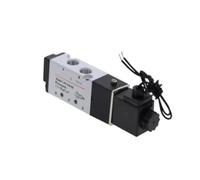 4V110-06 1/8" BSP DC 12V/24V AC 24V/36V/110V/220V 5 Way 2 Position Pneumatic Electric Solenoid Valve Air Aluminum(AC220V)