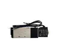 4V110-06 4V210-08 4V220-08 4V310-10 Elettrovalvola pneumatica DC 12V 24V AC 220V 110V Valvola magnetica elettrica a 5 vie 1 pz(4v110-06 Wire,AC220V)