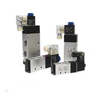 4V110-06 4V210-08 4V310-10 4V410-15 Elettromagnetiche 2 posizioni 5 vie Valvole pneumatiche 1/4 DC12V DC24V Elettrovalvola 5/2 1 pz(5V,4V410-15)
