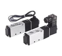 4V110-06 Air 2 Posizione 5 Way con attacco pneumatico valvola solenoide 1 pezzo (linea 4V110-06 8 mm, AC220 V)