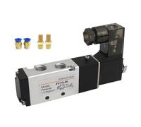 4V110-06 Air 2 Posizione 5 Way con attacco pneumatico valvola solenoide 1 pezzo (With 4 mm raccordi, AC110V)