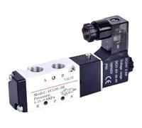 4V110-06 Elettrovalvola pneumatica a 5 vie 2 posizioni 1/8 "DC 24V DC 12V AC 110V AC220V con raccordo 4mm 6mm 8mm(ONLY 4V110-06,DC24V)
